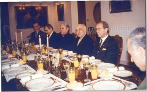 At the dinner hosted by Turkish Ambassador Altan Guven while in Rome in 1998
