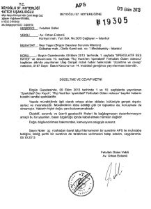 Birgün Gazetesi'nde yayınlanan "Spekülatif ses kaydı" başlıklı habere düzeltme ve cevap metni