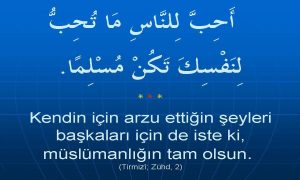 Hadis 63 Kendisi icin Sevdigini