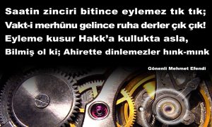 saatin zinciri bitince